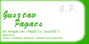 gusztav pagacs business card